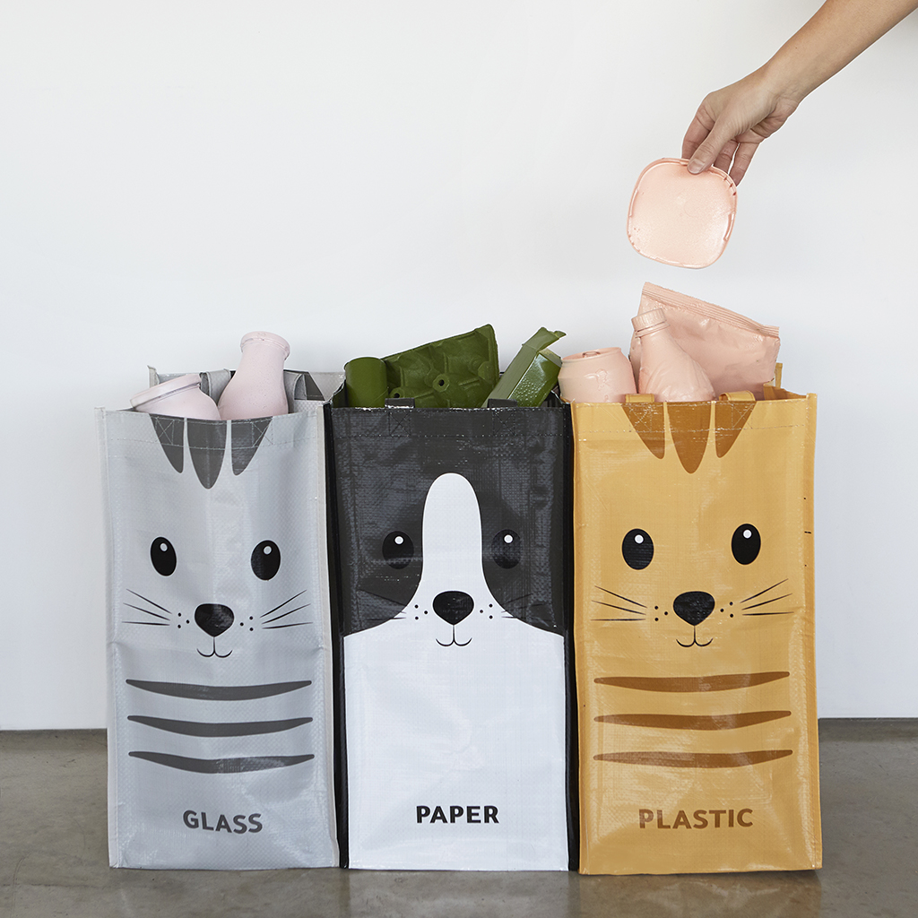 Set bolsas de reciclaje MEOW