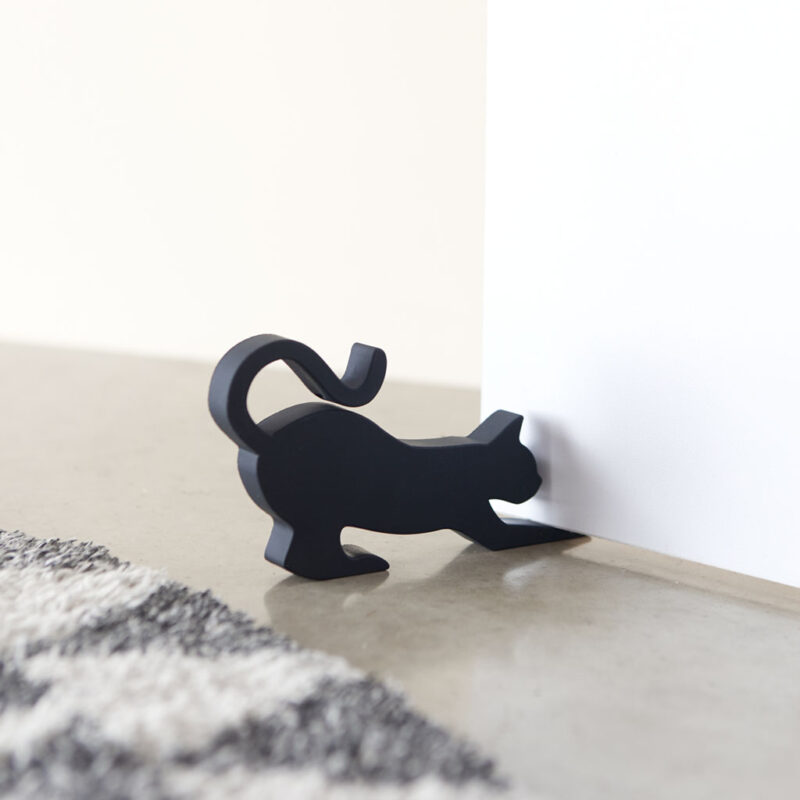 Tope / cuña para puerta gato negro - El Desván del Gato